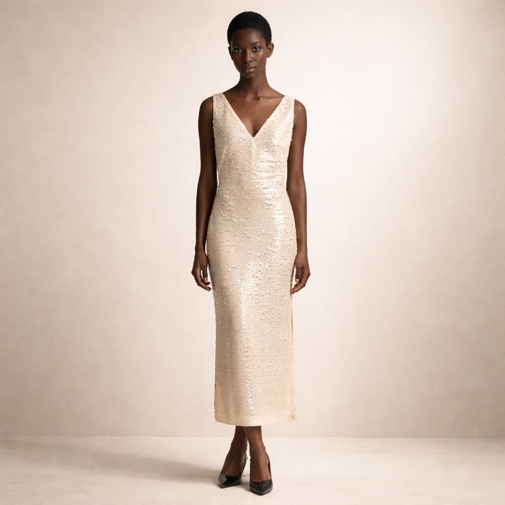 Massimo Dutti  Sequinned Dress Size S